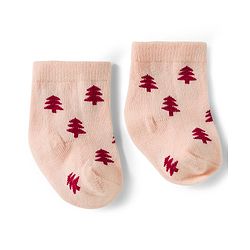 Cute Walk by Babyhug Knit Ankle Length Antibacterial Socks With Dino Design Pack Of 3 - Maroon Orange & Peach