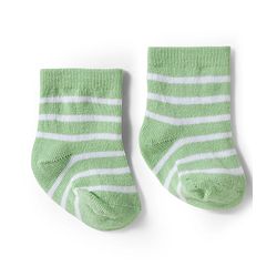 Cute Walk by Babyhug Knit Ankle Length Antibacterial Socks With Dino Design Pack Of 3 - Light Green White & Yellow