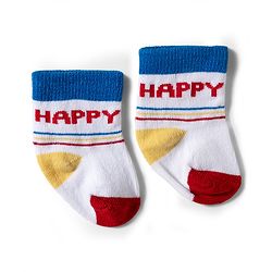 Cute Walk by Babyhug Knit Ankle Length Antibacterial Socks with Design & Stripes Pack of 3 - Multicolor