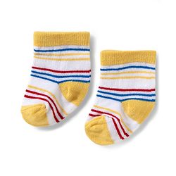 Cute Walk by Babyhug Knit Ankle Length Antibacterial Socks with Design & Stripes Pack of 3 - Multicolor