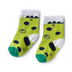 Cute Walk by Babyhug Knit Ankle Length Antibacterial Socks With Stripes & Animal Print Pack Of 3 - Limegreen & White