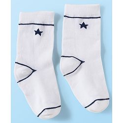 Cute Walk by Babyhug Knit Ankle Length Antibacterial Socks With Stripes & Number Design Pack Of 3 - Multicolor