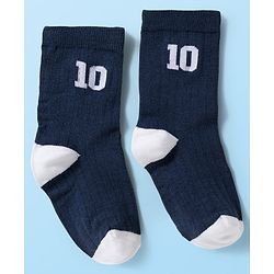 Cute Walk by Babyhug Knit Ankle Length Antibacterial Socks With Stripes & Number Design Pack Of 3 - Multicolor
