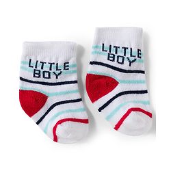Cute Walk by Babyhug Knit Ankle Length Antibacterial Socks With Vehicle & Stripes Design Pack Of 3 - White