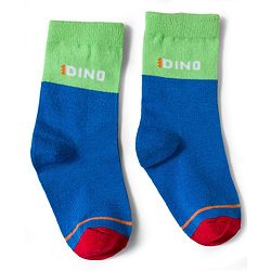 Cute Walk by Babyhug Knit Ankle Length Antibacterial Socks With Dino Print Pack Of 3 - White Blue & Green