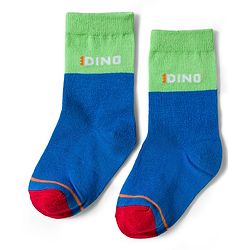 Cute Walk by Babyhug Knit Ankle Length Antibacterial Socks With Dino Print Pack Of 3 - White Blue & Green
