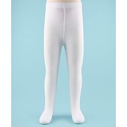 Cute Walk by Babyhug Knit Anti-Bacterial Wash Tights - White