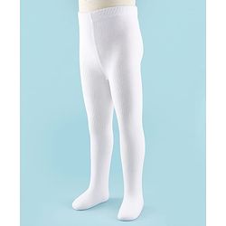 Cute Walk by Babyhug Knit Anti-Bacterial Wash Tights - White