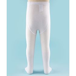 Cute Walk by Babyhug Knit Anti-Bacterial Wash Tights - White