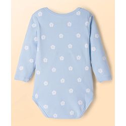 Babyhug Disney Interlock Knit Full Sleeves Onesie with Disney Character Graphic Pack of 3 - Light Blue  White & Light Green