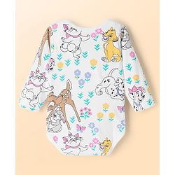 Babyhug Disney Interlock Knit Full Sleeves Onesie with Disney Character Graphic Pack of 3 - Light Blue  White & Light Green