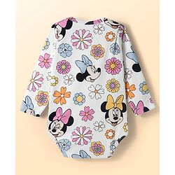 Babyhug Disney Interlock Knit Full Sleeves Onesies with Minnie Mouse Graphic Pack of 3 - Yellow Light Blue & White