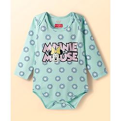 Babyhug Disney Interlock Knit Full Sleeves Onesies with Minnie Mouse Graphic Pack of 3 - Yellow Light Blue & White