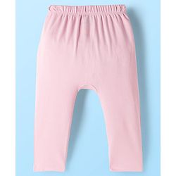 Babyhug Disney Interlock Knit Full Length Diaper Leggings With Minnie Mouse Graphics Pack Of 3 - Pink Light Blue & White