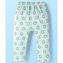Babyhug Disney Interlock Knit Full Length Diaper Leggings With Minnie Mouse Graphics Pack Of 3 - Pink Light Blue & White
