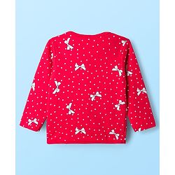 Babyhug Disney Interlock Knit Full Sleeves Front Open Jhabla with Marie Graphic Pack of 3 - Red Pink & White