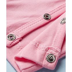 Babyhug Disney Interlock Knit Full Sleeves Front Open Romper with Marie Graphic Pack of 2 - Pink & White