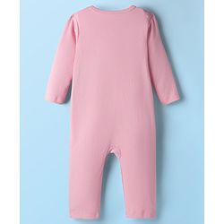 Babyhug Disney Interlock Knit Full Sleeves Front Open Romper with Marie Graphic Pack of 2 - Pink & White