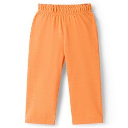 Babyhug Single Jersey Knit Full Sleeves T-Shirt & Lounge Pant Set with Giraffe Print - Orange