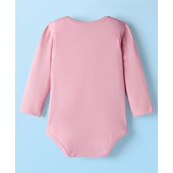Babyhug Disney Interlock Knit Full Sleeves Onesie with Diaper Legging & Marie Graphic - Pink & White