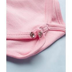 Babyhug Disney Interlock Knit Full Sleeves Onesie with Diaper Legging & Marie Graphic - Pink & White