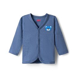 Babyhug Single Jersey Knit Full Sleeves T-Shirt & Lounge Pant Set with Bear Graphic - Blue