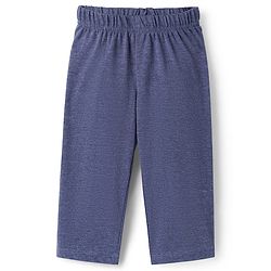 Babyhug Single Jersey Knit Full Sleeves T-Shirt & Lounge Pant Set with Giraffe Graphic - Navy Blue