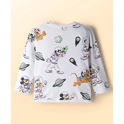 Babyhug Disney Interlock Knit Full Sleeves Jhablas with Mickey Mouse Graphics Pack of 3 - White Orange & Blue