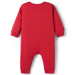 Babyhug Disney Interlock Knit Full Sleeves Front Open Rompers with Mickey Mouse Graphic Pack of 3 - Yellow Red & Blue
