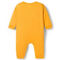 Babyhug Disney Interlock Knit Full Sleeves Front Open Rompers with Mickey Mouse Graphic Pack of 3 - Yellow Red & Blue