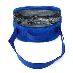 Babyhug Dinosaur Kids Insulated Lunch Box Bag with Adjustable Shoulder Strap & Handle - Blue| Thermal Lunch Carry Bag with Zip Closure for Boys & Girls