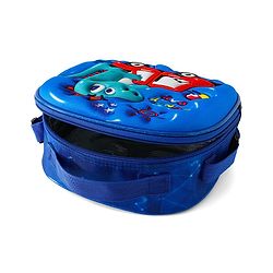 Babyhug Dinosaur Kids Insulated Lunch Box Bag with Adjustable Shoulder Strap & Handle - Blue| Thermal Lunch Carry Bag with Zip Closure for Boys & Girls