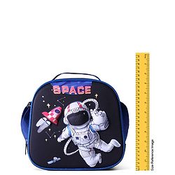 Babyhug Dinosaur Kids Insulated Lunch Box Bag with Adjustable Shoulder Strap & Handle - Blue| Thermal Lunch Carry Bag with Zip Closure for Boys & Girls