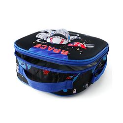Babyhug Dinosaur Kids Insulated Lunch Box Bag with Adjustable Shoulder Strap & Handle - Blue| Thermal Lunch Carry Bag with Zip Closure for Boys & Girls