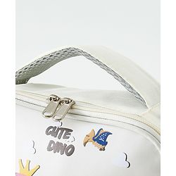 Babyhug Dino Water Resistant Lunch Bag -  Beige| Compact & Lightweight Lunch Carry Bag for Kids & Parents