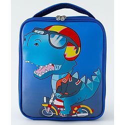 Babyhug Dino Water Resistant Lunch Bag -  Beige| Compact & Lightweight Lunch Carry Bag for Kids & Parents
