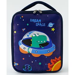 Babyhug Dino Water Resistant Lunch Bag -  Beige| Compact & Lightweight Lunch Carry Bag for Kids & Parents