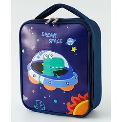 Babyhug Dino Water Resistant Lunch Bag -  Beige| Compact & Lightweight Lunch Carry Bag for Kids & Parents