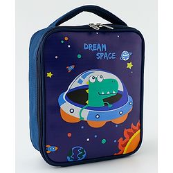 Babyhug Dino Water Resistant Lunch Bag -  Beige| Compact & Lightweight Lunch Carry Bag for Kids & Parents