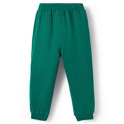 Babyhug Disney Single Jersey Knit Full Sleeves Cut & Sew T-Shirt & Lounge Pant Set with Mickey Mouse Graphic - Green