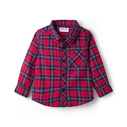 Babyhug 100% Cotton Knit Full Sleeves Checkered Shirt & Jeans Set with Bow & Suspender - Multicolor