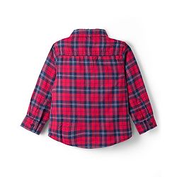 Babyhug 100% Cotton Knit Full Sleeves Checkered Shirt & Jeans Set with Bow & Suspender - Multicolor