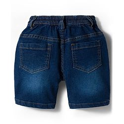 Babyhug Cotton Knit Half Sleeves Striped Shirt & Shorts Set - Blue