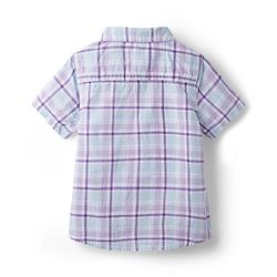 Babyhug Cotton Knit Half Sleeves Shirt & Shorts Set with Bow & Checks Print - White & Beige