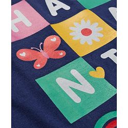 Babyhug 100% Cotton Knit Half Sleeves T-Shirts with Floral & Have A Nice Day Text Print Pack of 3 - Navy Blue Red & White