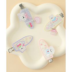 Babyhug Hair Alligator Clips Pack of 4 Free Size - Multicolor