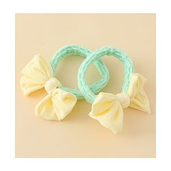 Babyhug Free Size Rubber Bands with Bow Applique Pack of 6 - Multicolor