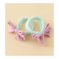Babyhug Free Size Rubber Bands with Bow Applique Pack of 6 - Multicolor