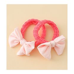 Babyhug Free Size Rubber Bands with Bow Applique Pack of 6 - Multicolor