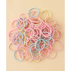 Babyhug Free Size Hair Rubber Bands Pack of 100 - Multicolor